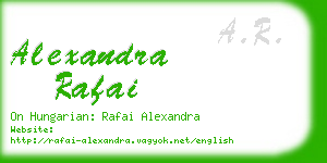 alexandra rafai business card